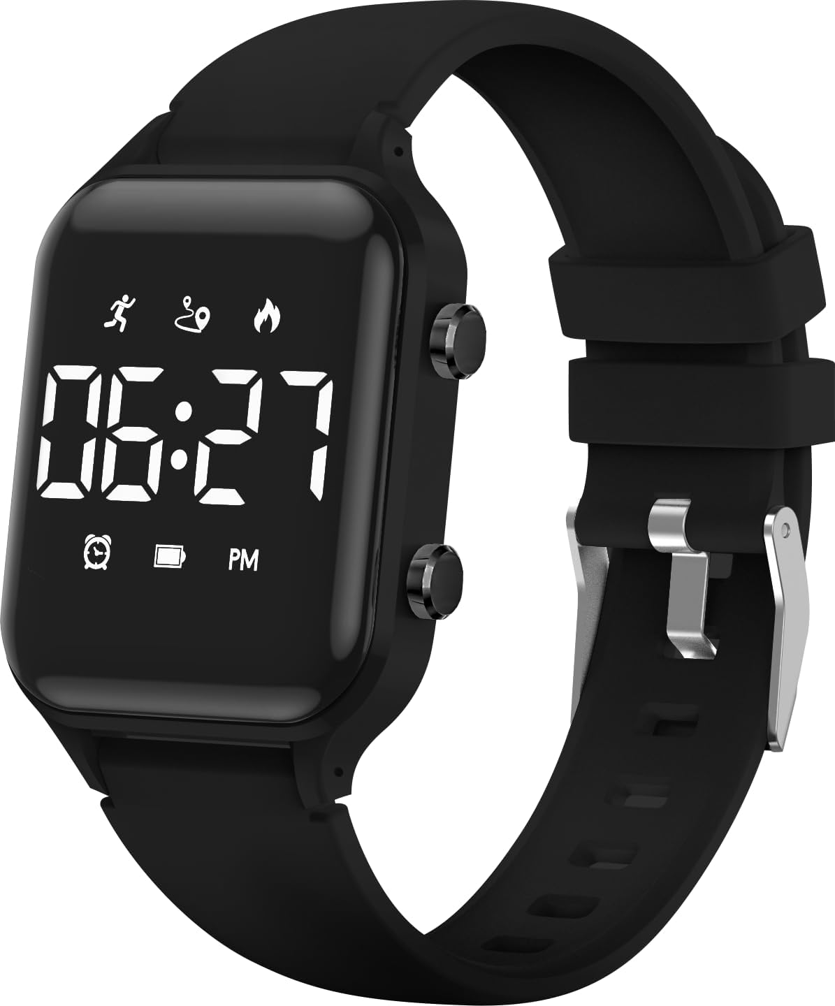 caprock Kids Digital LED Watch Pedometer Watch 50ATM Waterproof with Distance/Vibration Calculation Dual Alarm/Stopwatch