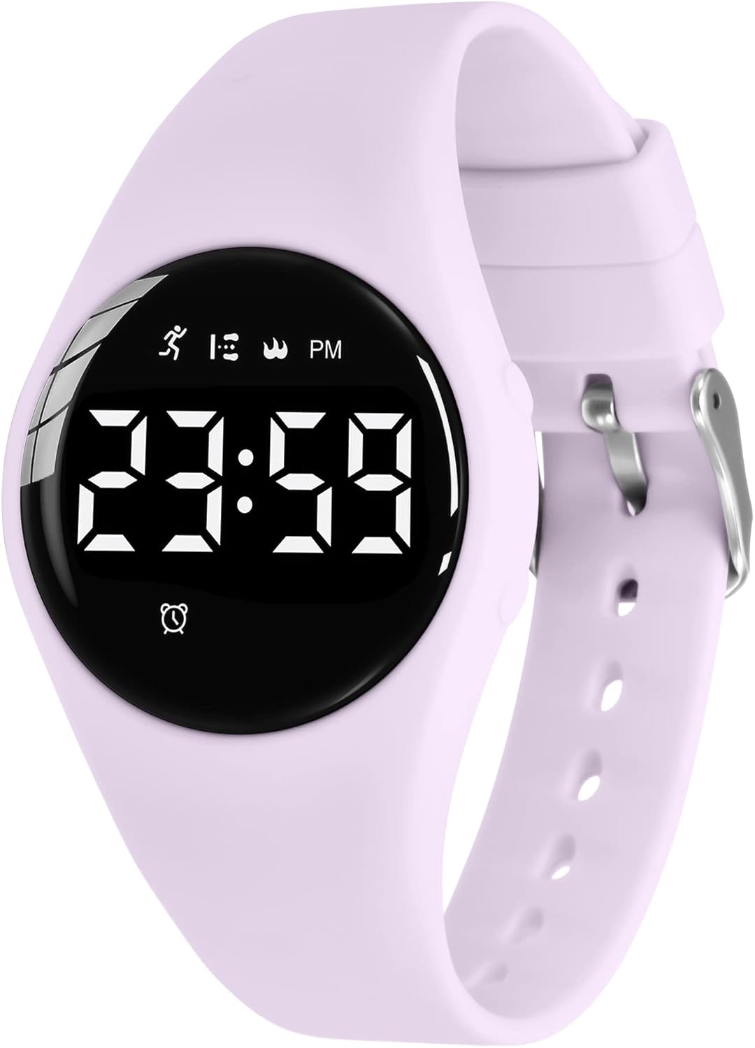 BEN NEVIS Children's Watch, Digital Sports Wrist Watch with Alarm Clock, Calories, Pedometer, Birthday Gift for Boys and Girls 6-15 Years, 40-Light Purple, Strap