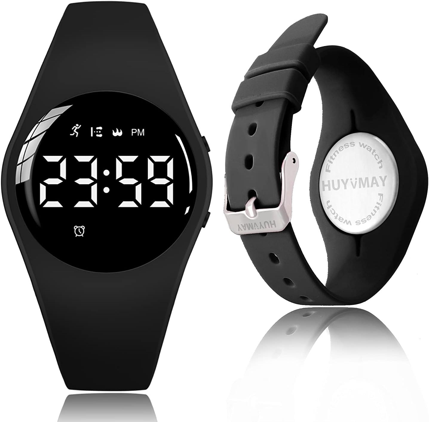 Pedometer Watch without App/Bluetooth, Waterproof Digital Watch with Alarm Stopwatch, Calorie Counter, Distance Counter, Pedometer, Sport Watch for Women and Children