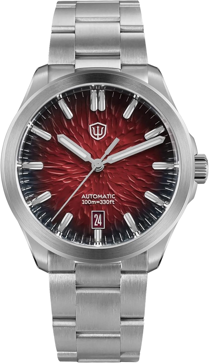 watchdives WD0005 Men's Automatic Watch, Sport Watch NH35 Elegant Mechanical Wristwatches 39 mm Luxury Domed Sapphire Crystal Watches