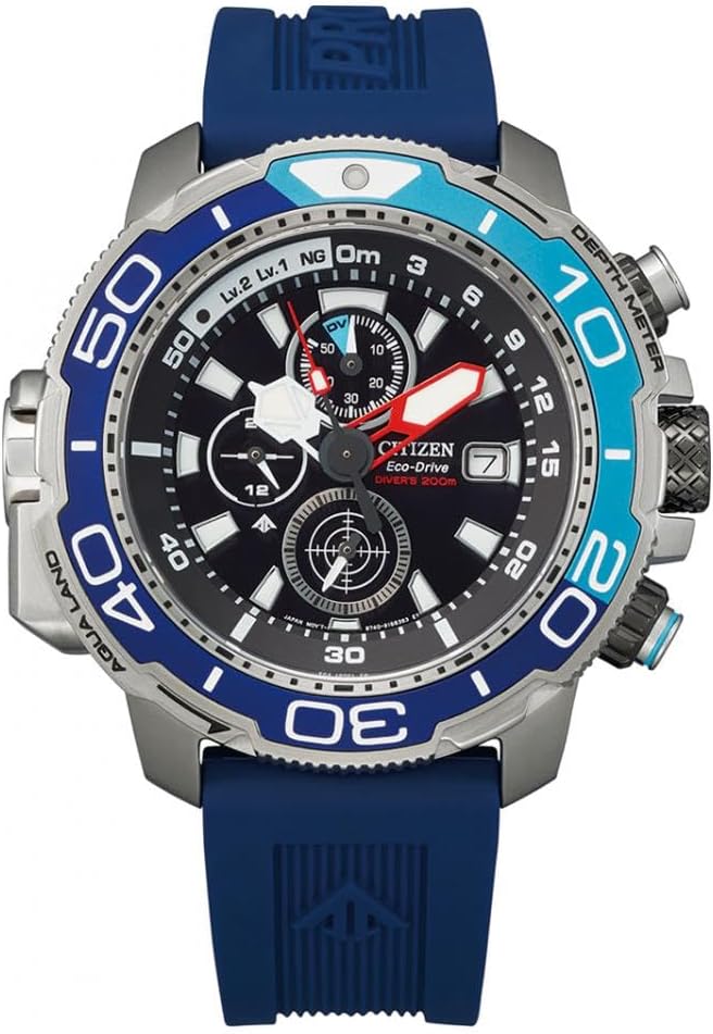Citizen Men's Chronograph Eco-Drive Watch with a Rubber Band Promaster Marine