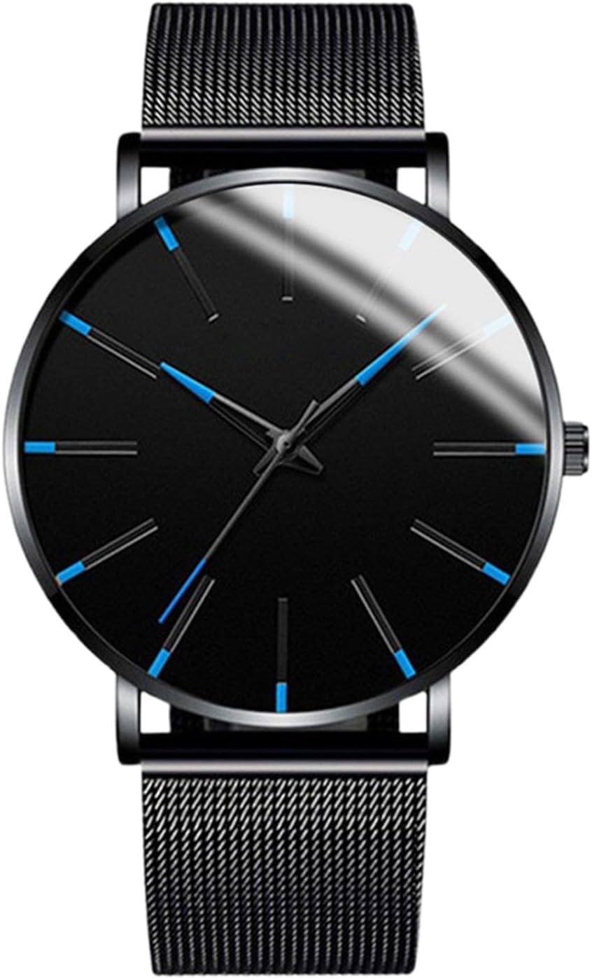 Elegant Wrist Watch for Men, Sports Watch for Men, High Quality Men's Sports Watch, Thin Mesh Strap Quartz Wrist Watch for Men, Fashion Casual Watch, Men's Business Watches, Unisex