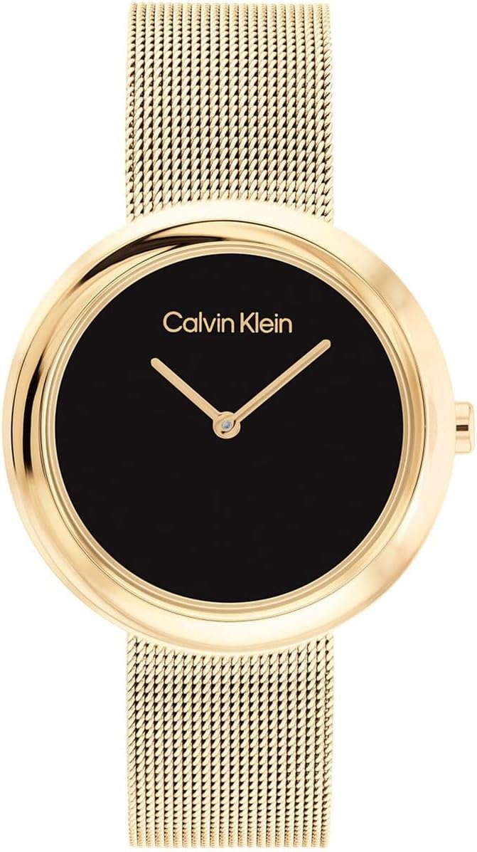 Calvin Klein Orologio con Movimento al Quarzo Analogico da Donna Collezione TWISTED BEZEL con Bracciale in Acciaio Inossidabile, Maglia o Bracciale Rigido - Disponibile in Argento, Oro Rosa o Nero