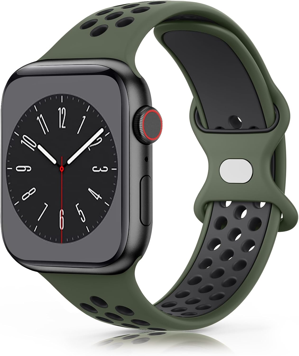 Meliya Cinturino per Apple Watch 45mm 44mm 46mm 49mm 42mm 41mm 40mm 38mm, Cinturino in Silicone per iWatch Series 10 9 8 7 6 5 4 3 2 SE Ultra