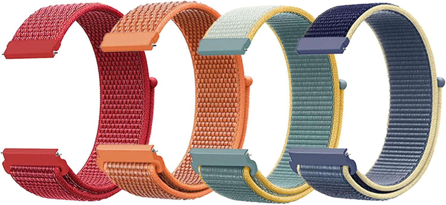 4 Pieces Nylon Adjustable Sport Straps Quick Release Watch for Men and Women