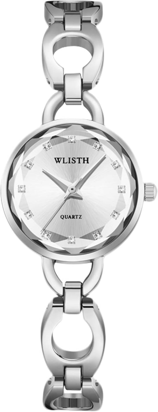 RORIOS Elegant Women's Analogue Quartz Watch Diamond Simulated Watches Stainless Steel Strap Women Bracelet Watch