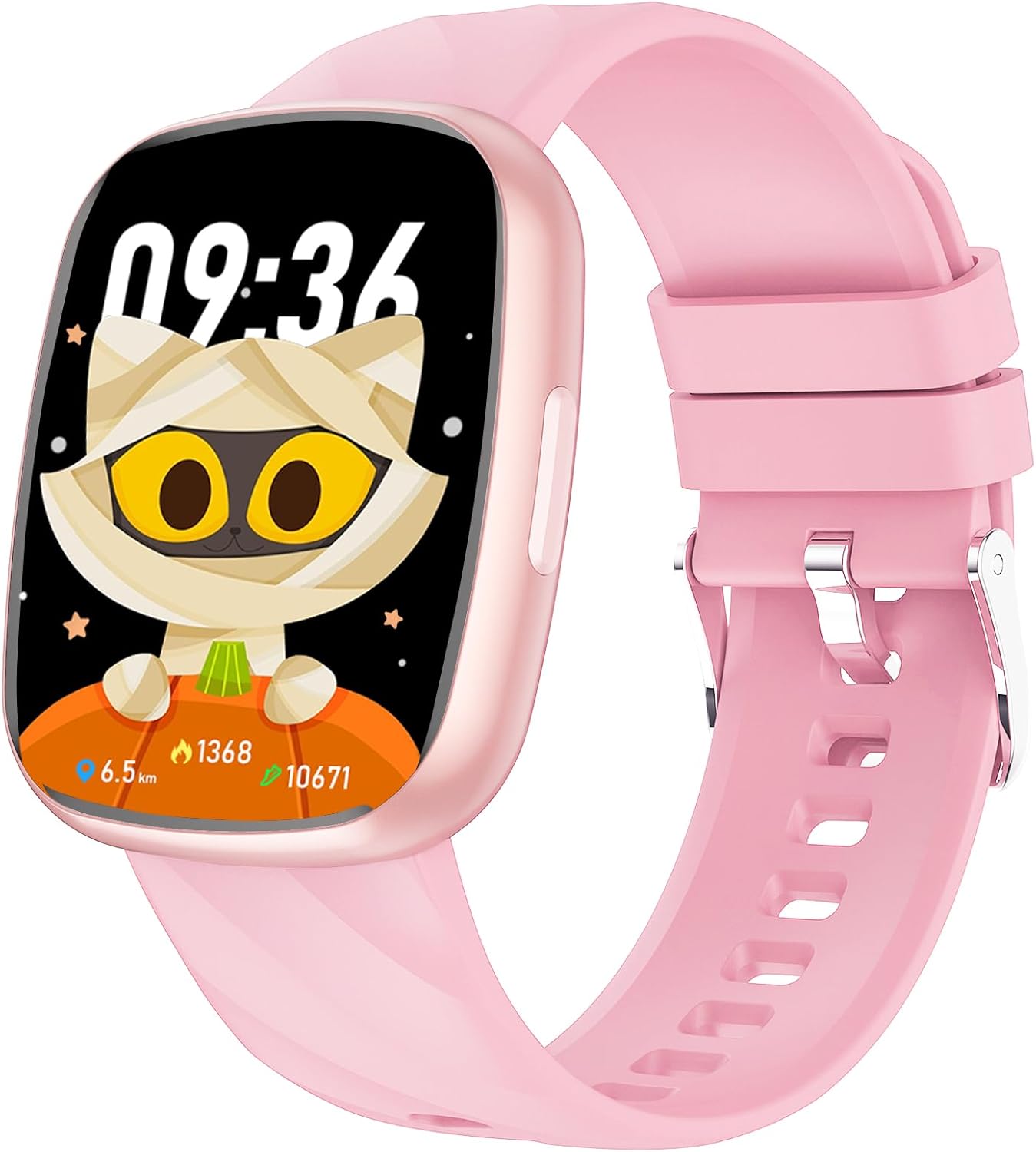 Children's Smartwatch, Fitness Tracker Watch, 1.75 Inches, Heart Rate, Sleep Monitor, IP68 Water Resistant, Smart Watch with/without APP, Gift for Boy Girl Ado 10-18 Years Rojo Claro