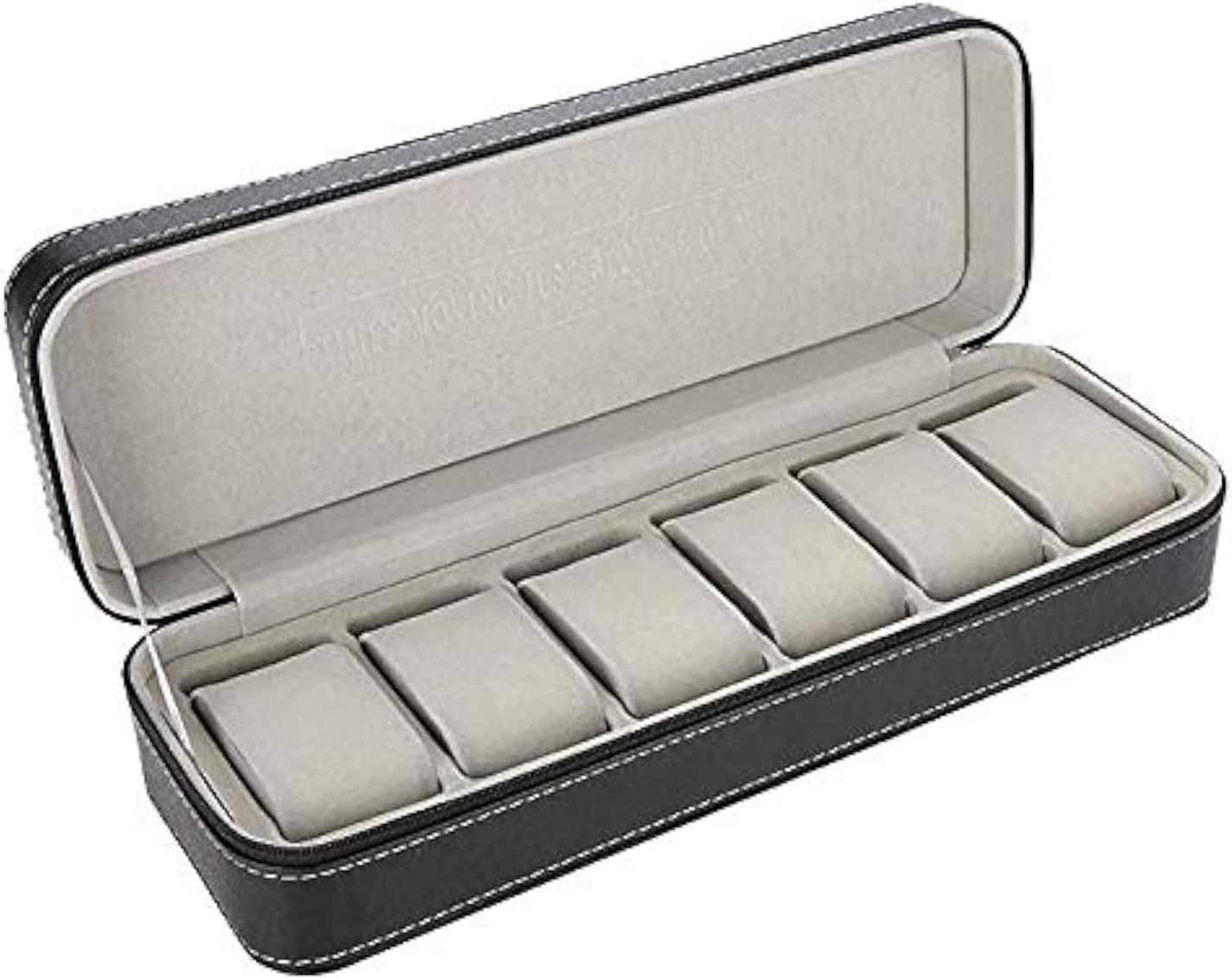 MR Maestro Relojero - Zip Case for 6 Watches in Eco Leather | Travel Watch Case | Men's Watch Case