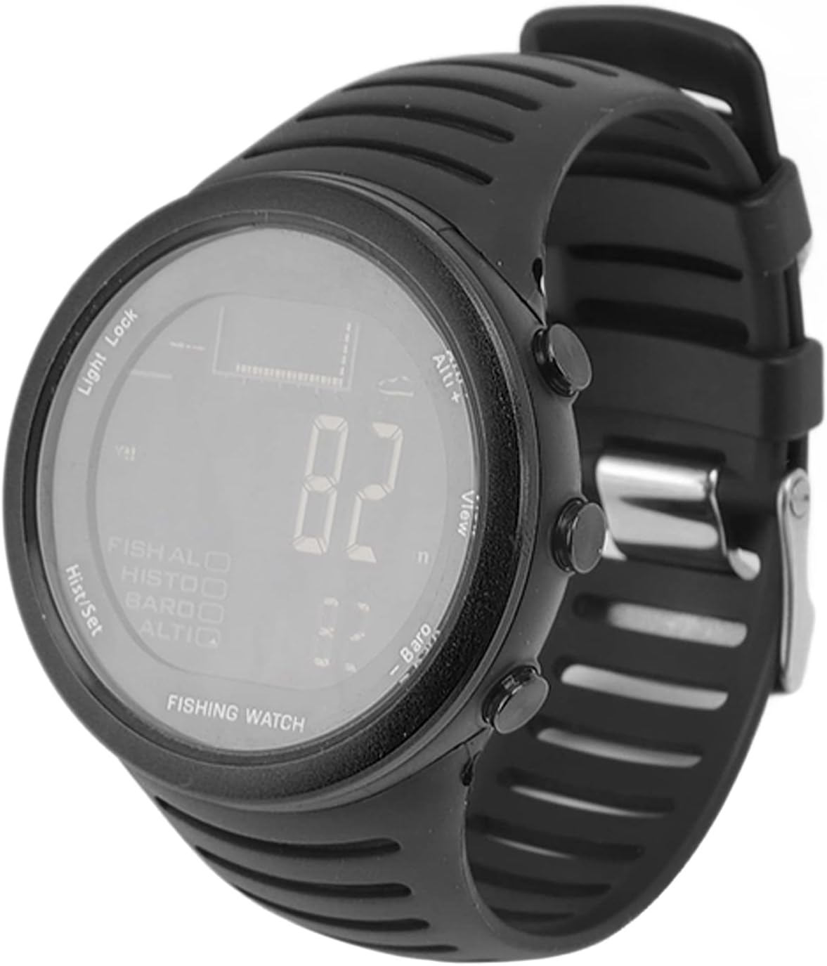 Focket Outdoor Fishing Watches, Waterproof Multifunctional Fishing Barometer Watch Compass Altimeter Temperature Thermometer Outdoor Sports Digital Watch for Men