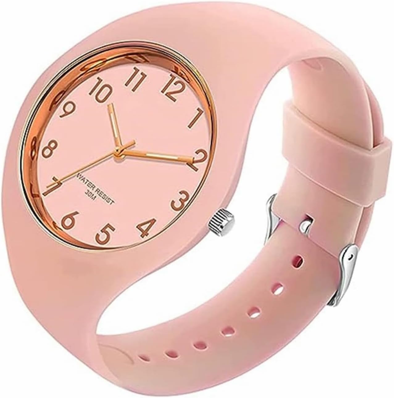 Forrader Women Sports Watches Big Dial Silicone Band Waterproof Fashion Casual Simple Quartz Analog Watch for Women Girls