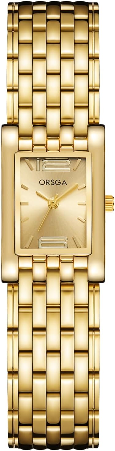 CIVO Stainless Steel Women's Elegant Rectangular Wrist Watches Small Gold Vintage Watch for Women Analog Classic Watches Quartz Waterproof Minimalist
