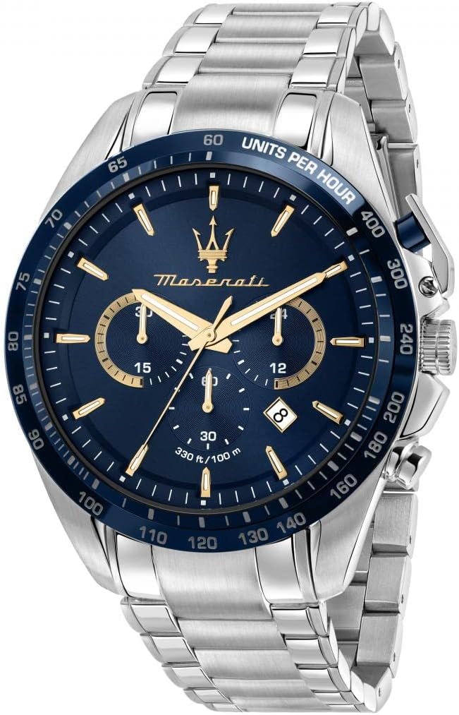Maserati Milestone Limited Edition Men's Quartz Chronograph Watch - R8873612052, blue, bracelet