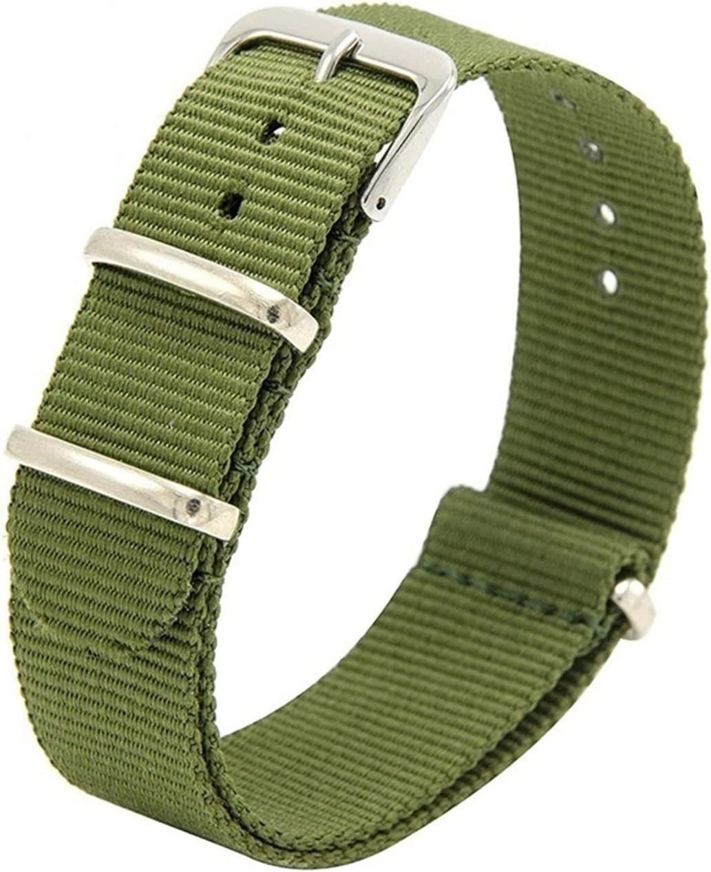 Heavy Nylon Canvas Strap 18mm 20mm 22mm Striped Stripe Replacement Watches Nylon Fit for NATO Watch Strap (Color : Orange Blue, Size : 20mm) Decoration