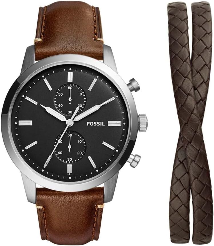 Fossil Townsman Men's Watch Chronograph Movement Steel Bracelet or Leather Strap