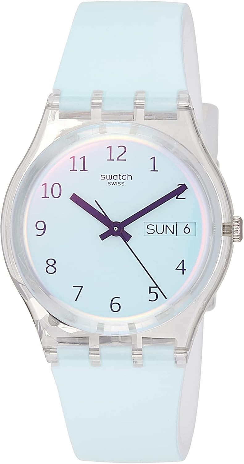 Swatch GE713 Women's Analogue Quartz Watch with Silicone Strap Multicolour Analogue Quartz Watch with Silicone Strap GE713 is a modern and modern watch