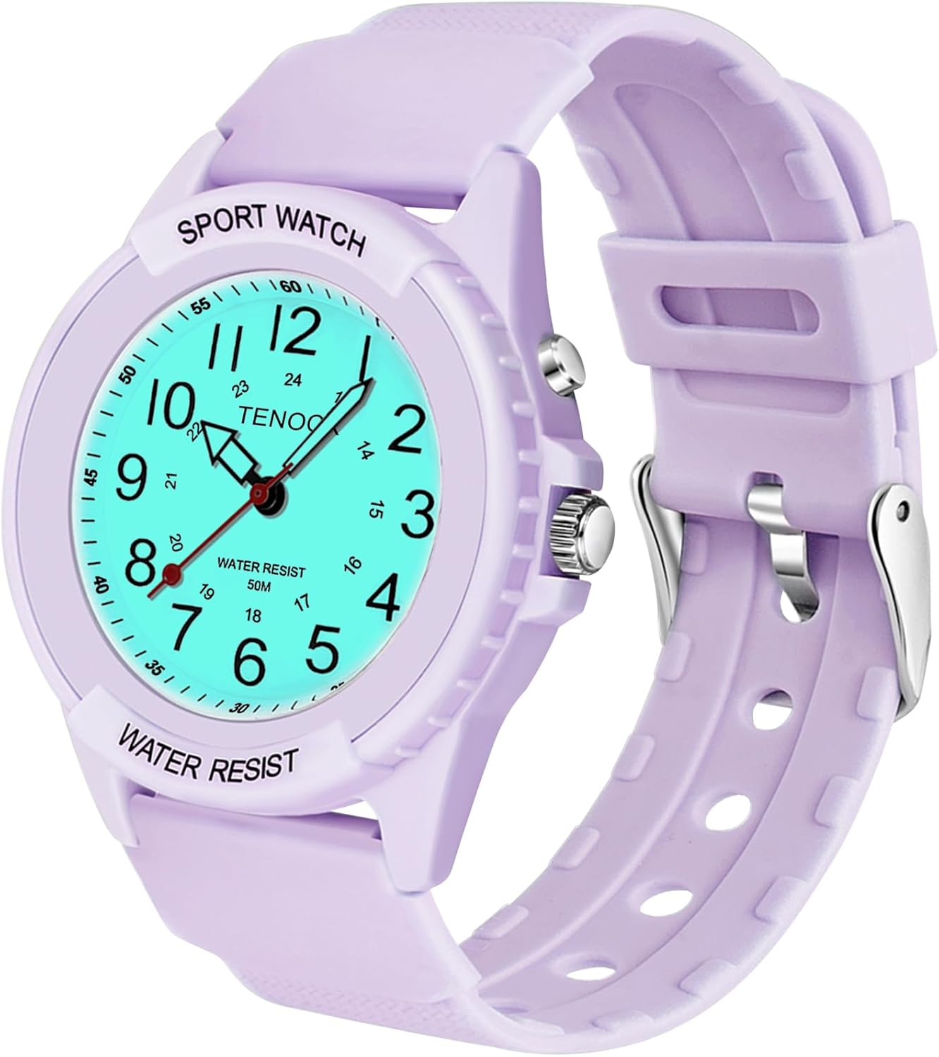 Women's Analogue Quartz Sports Wrist Watch 50M Waterproof with Night Light for Casual or Sports Activities