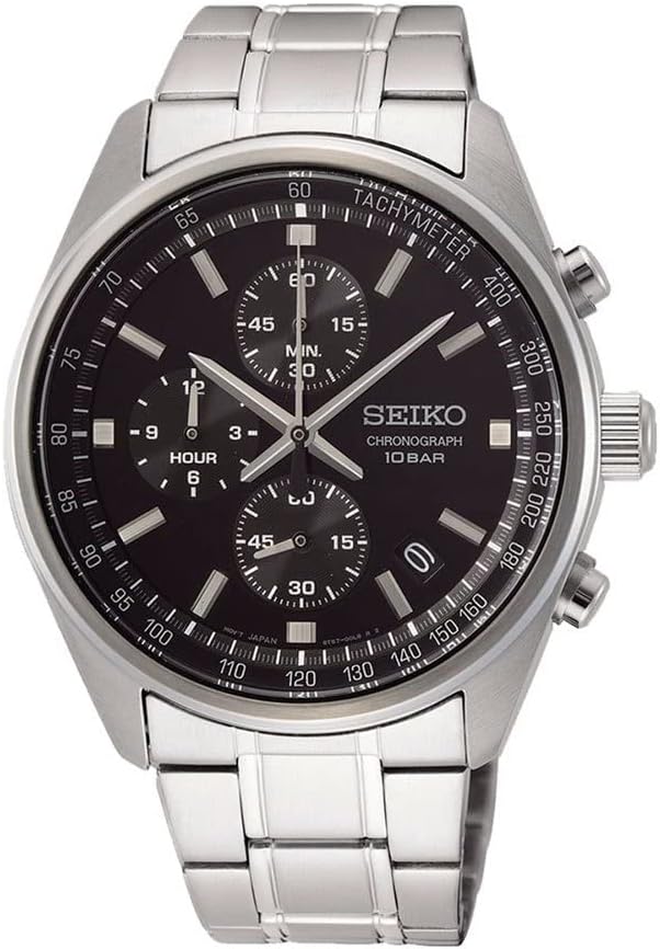 Seiko Orologio Analogico Quarzo Giapponese Uomo con Cinturino in Acciaio Inox SSB379P1