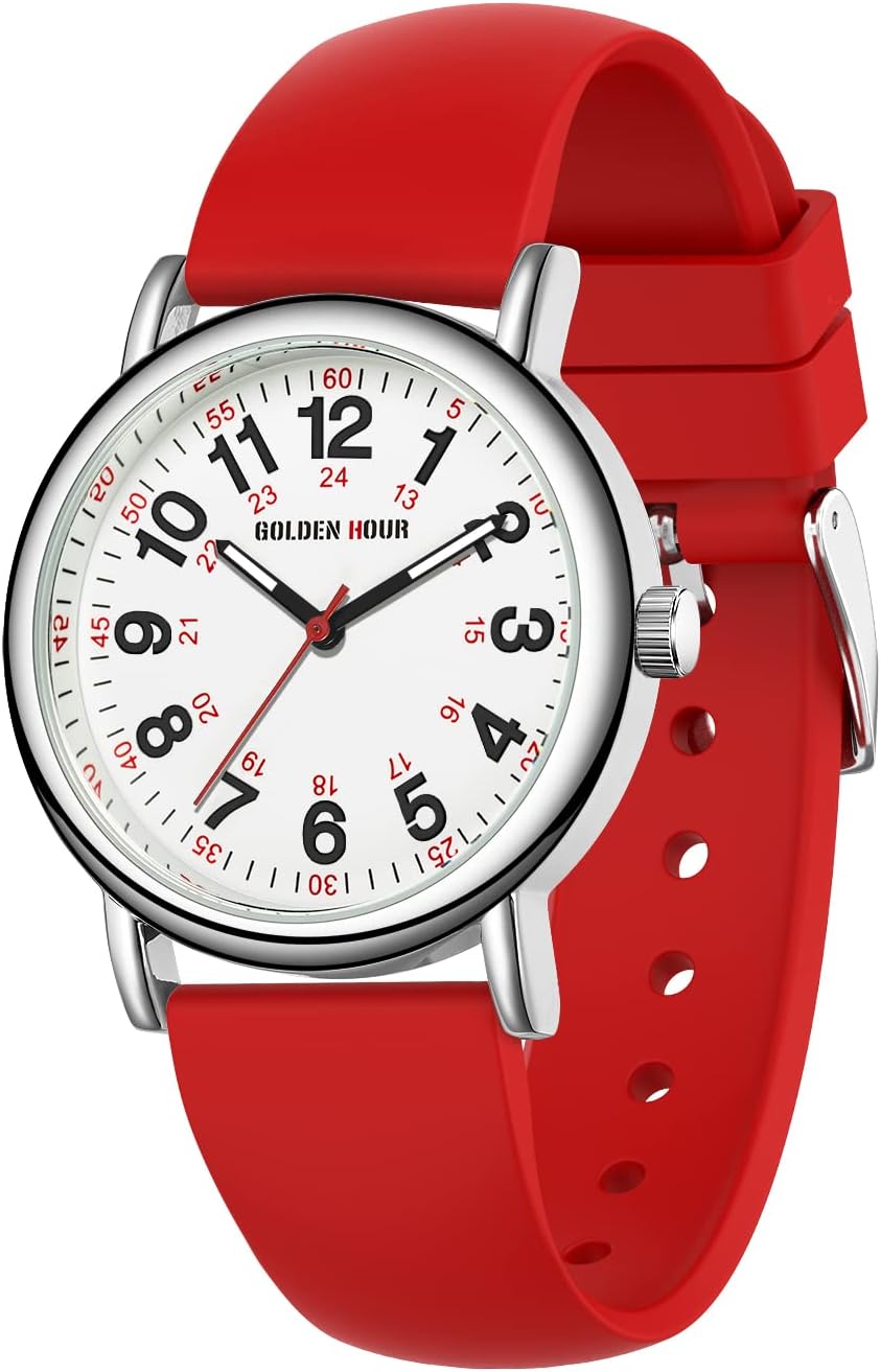 GOLDEN HOUR Waterproof Nurse Watch for Medical Professionals, Students Women Men