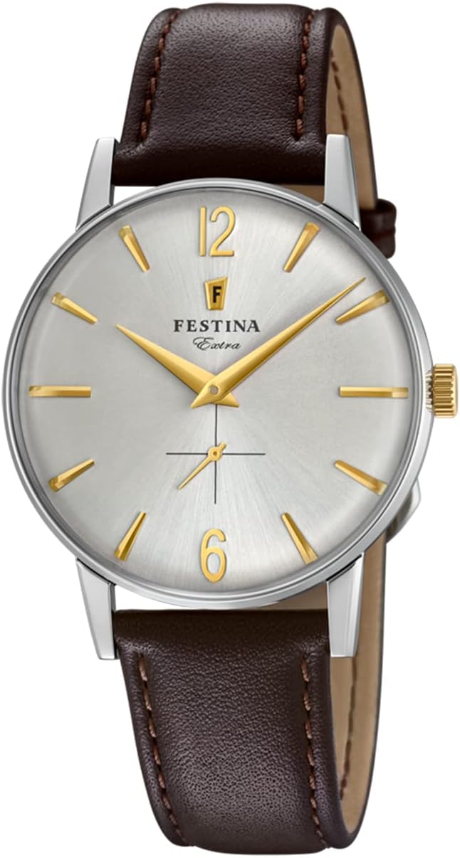 Festina Orologio Uomo Analogico in Pelle - Movimento al Quarzo - Orologi da Uomo - Elegante F20248 Special Prices