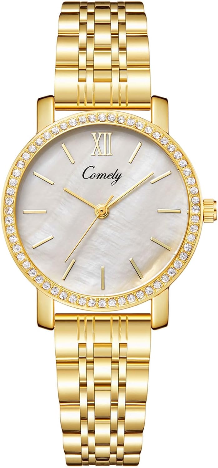 CIVO Women's Watch, Stainless Steel, Analogue Watch, Waterproof Quartz Wristwatch, Elegant Gift for Women