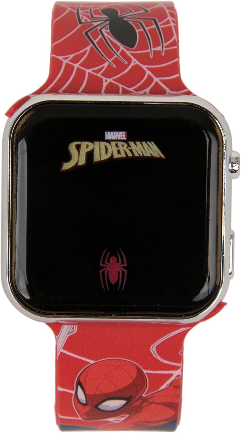Accutime SPD4719 SPD4719 Long Battery Life Auto Shut Off Watch for Boys Girls Red Spider-Man