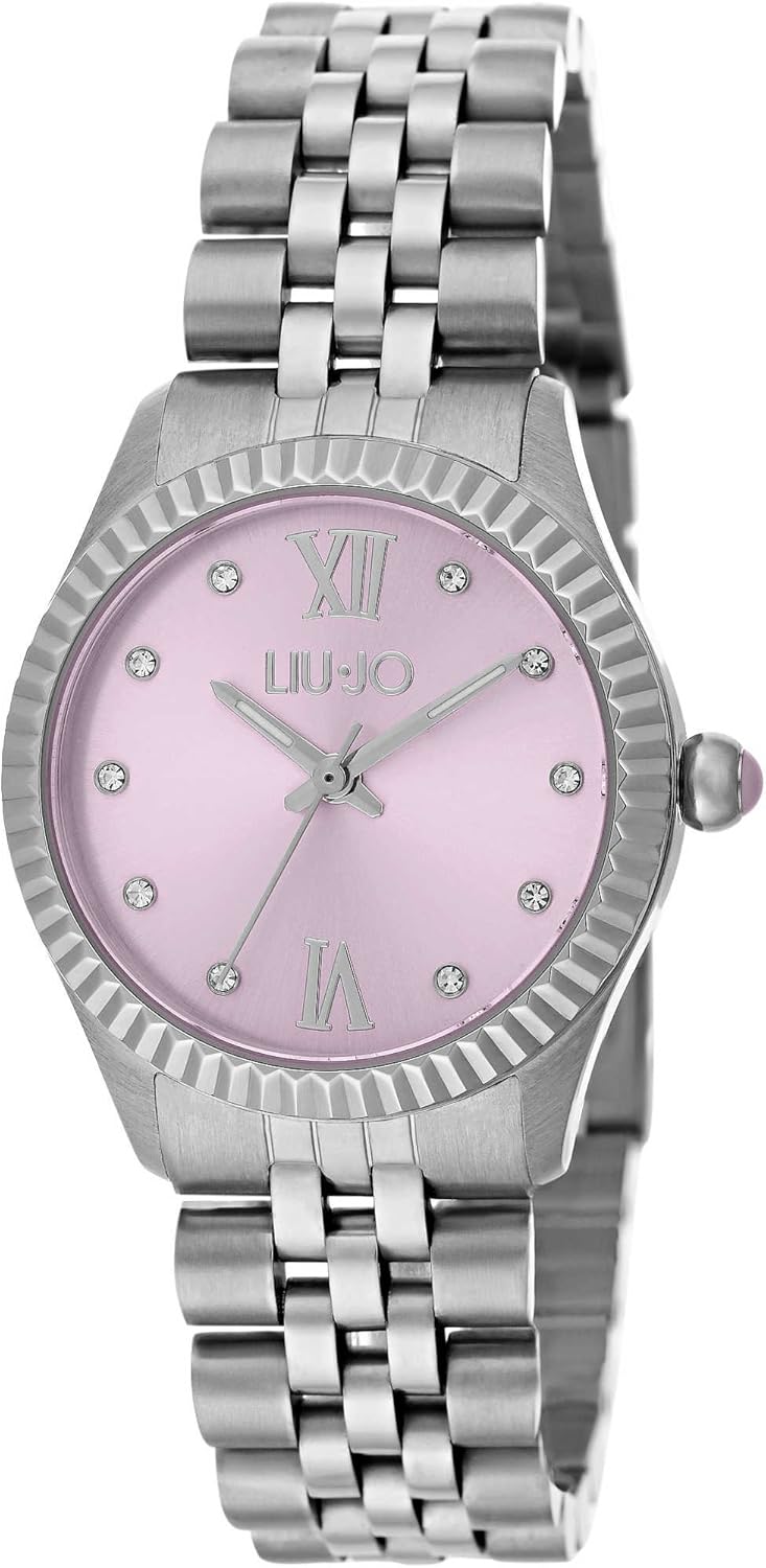 LiuJo TLJ1135 Women's Analogue Quartz Watch with Silver Purple Stainless Steel Bracelet 8052047759719 Silver/Purple 8052047759719