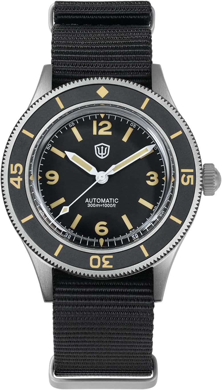 watchdives WD50Ti Titanium 50-Fathoms Watches NH35 Automatic Wrist Watch 40mm Bubble Sapphire Crystal 300m Waterproof Diving Watch