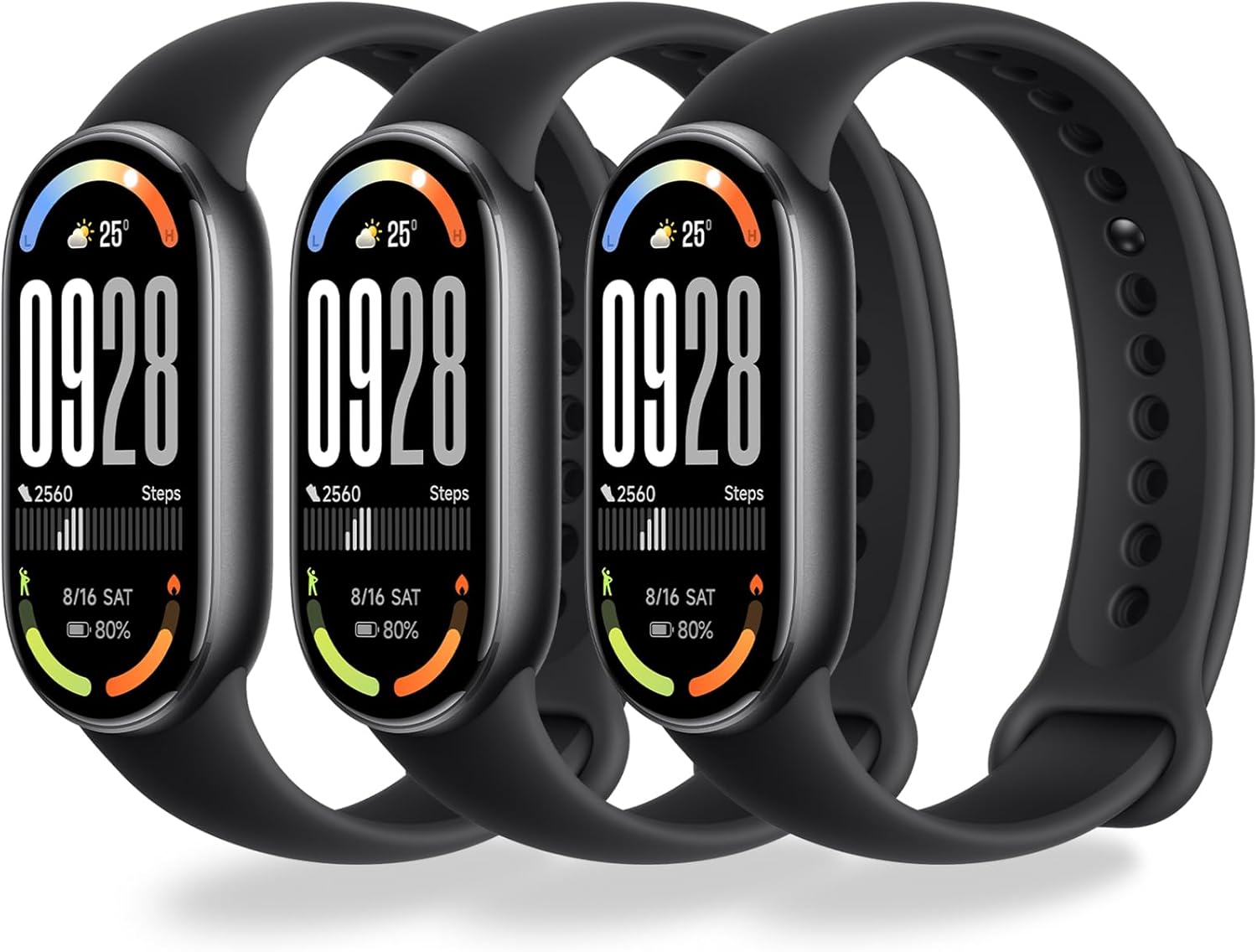 3-10 Pieces Compatible with Xiaomi Smart Band 10/9/8, Colorful Sports Bracelet with Metal Fittings, Soft and Breathable, Quick Release