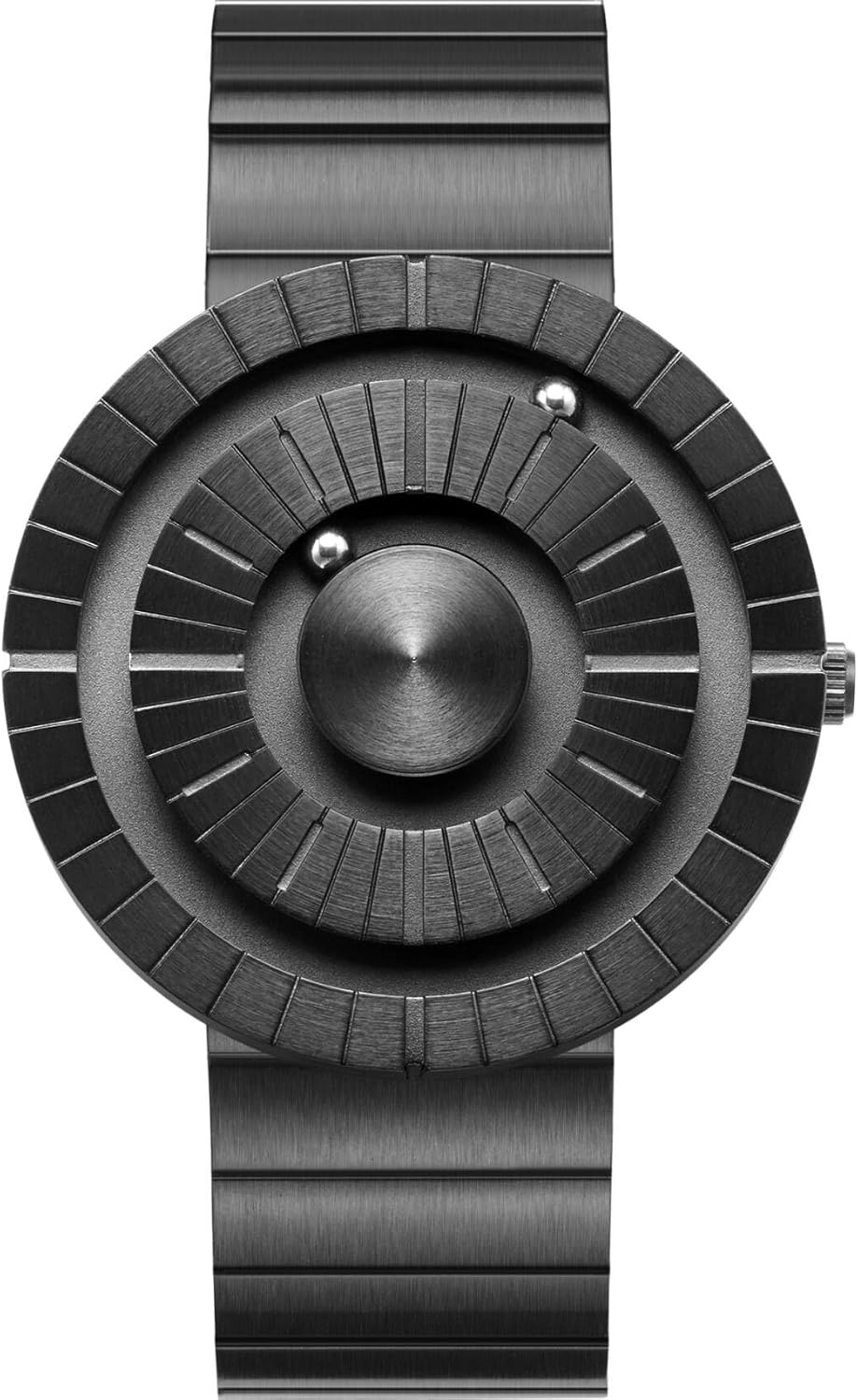 EUTOUR Men's Magnetic Watch Simple Fashion No Glass Ball Bearing Quartz Wrist Watches for Men 40 mm