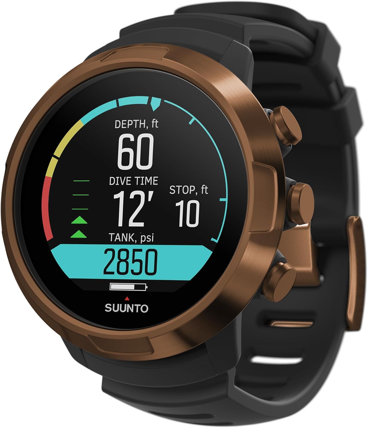 SUUNTO Dive D5 Orologio Subacqueo Digitale, Display Colori, Impermeabile 100 m, Computer Subacquei con Funzioni di Sveglia, Cronometro, Meteo, Bussola, Durata della Batteria 12 Ore in modalità Scuba