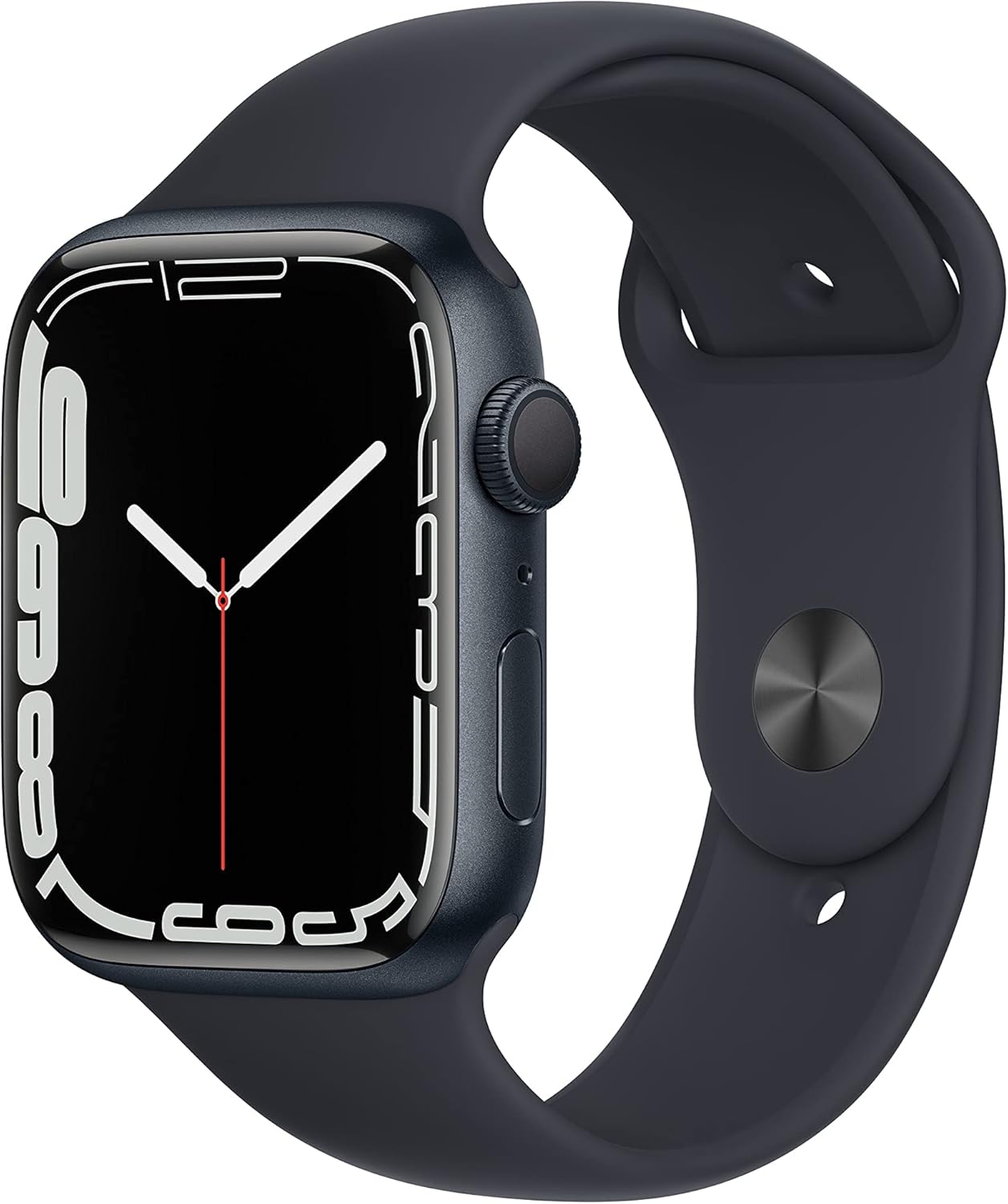 Apple Watch Series 7 (GPS, 45MM) Midnight Aluminium Case with Midnight Sport Strap (Refurbished)