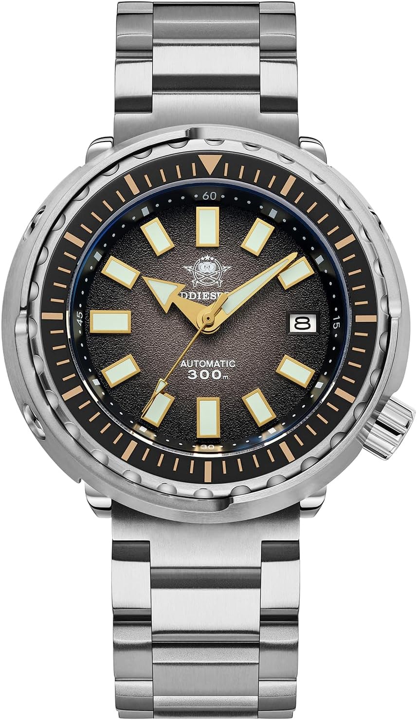 ADDIESDIVE NH35 Automatic Men's Watch, Synthetic Sapphire Movement, 300 m Rotating Bezel Waterproof Diver Watch Stainless Steel Luminous for Diving