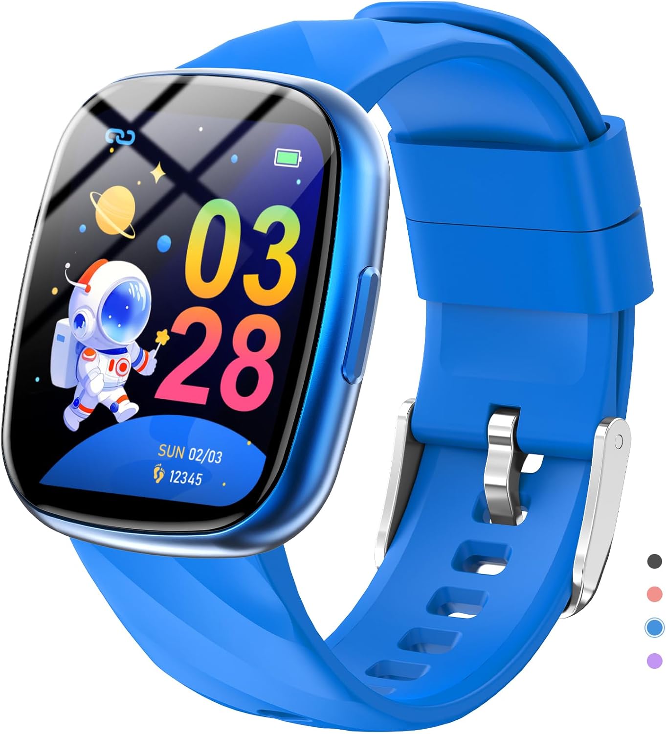 Children's Smartwatch, IP68 Waterproof Smartwatch Fitness Activity Tracker Watch with 100+ Sports Modes, Heart Rate, Sleep Monitor, Gift for Boys Girls, Blue