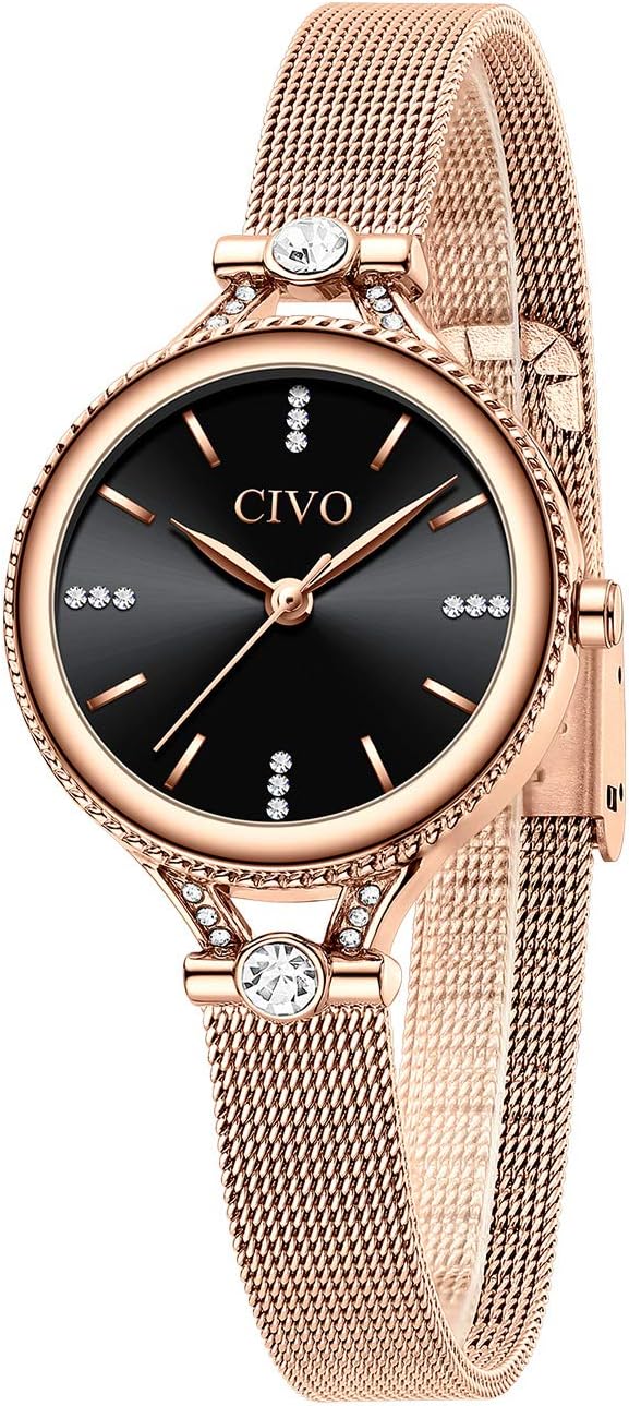 CIVO Women's Analogue Quartz Watch Waterproof Slim Elegant Design Casual Watch for Women Girls