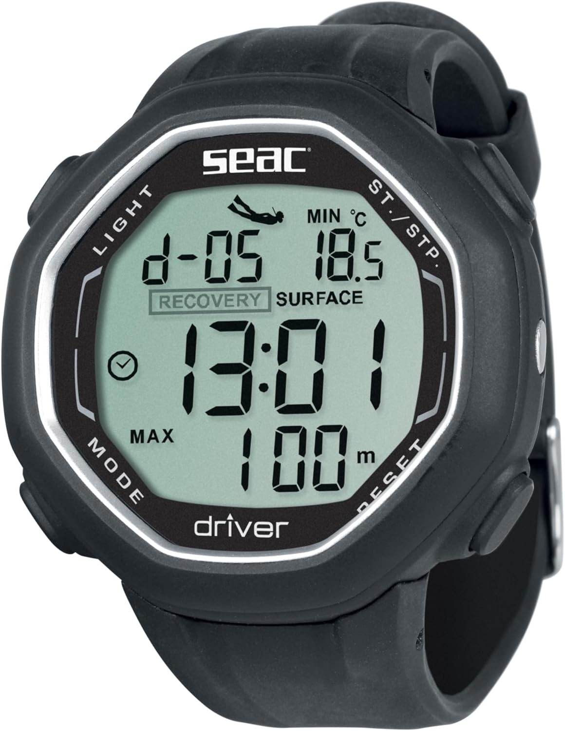 SEAC Driver Wrist Computer for Freediving Diving with Data Download Unisex Adult
