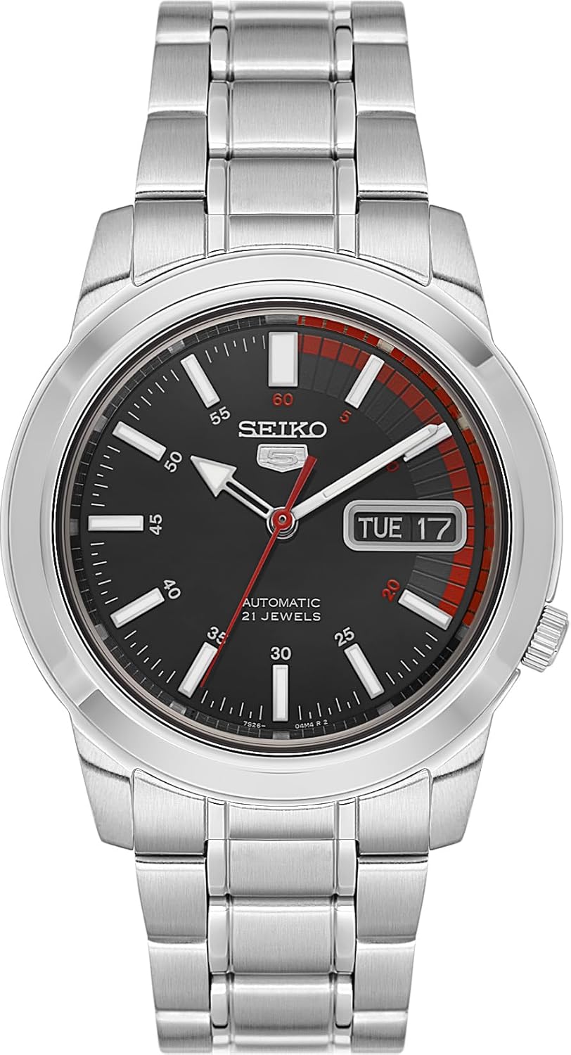 SEIKO 5 Men's Stainless Steel Watch, Black - Snkk31, Mechanical, Automatic Watch