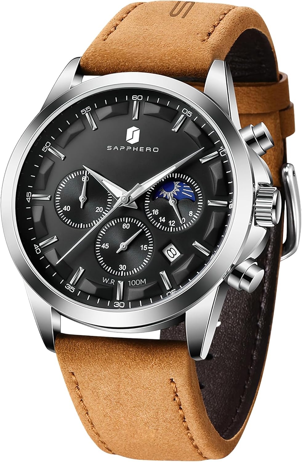 Benyar Men's Chronograph Watch Waterproof 30M Analogue Quartz Business Calendar Sport Gift