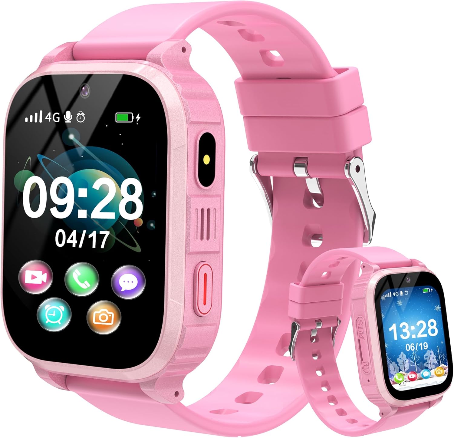 4G Smartwatch for Kids with Video Calls and GPS, SOS Waterproof Phone Watch, Games, Alarm Clock and School Mode for Boys and Girls