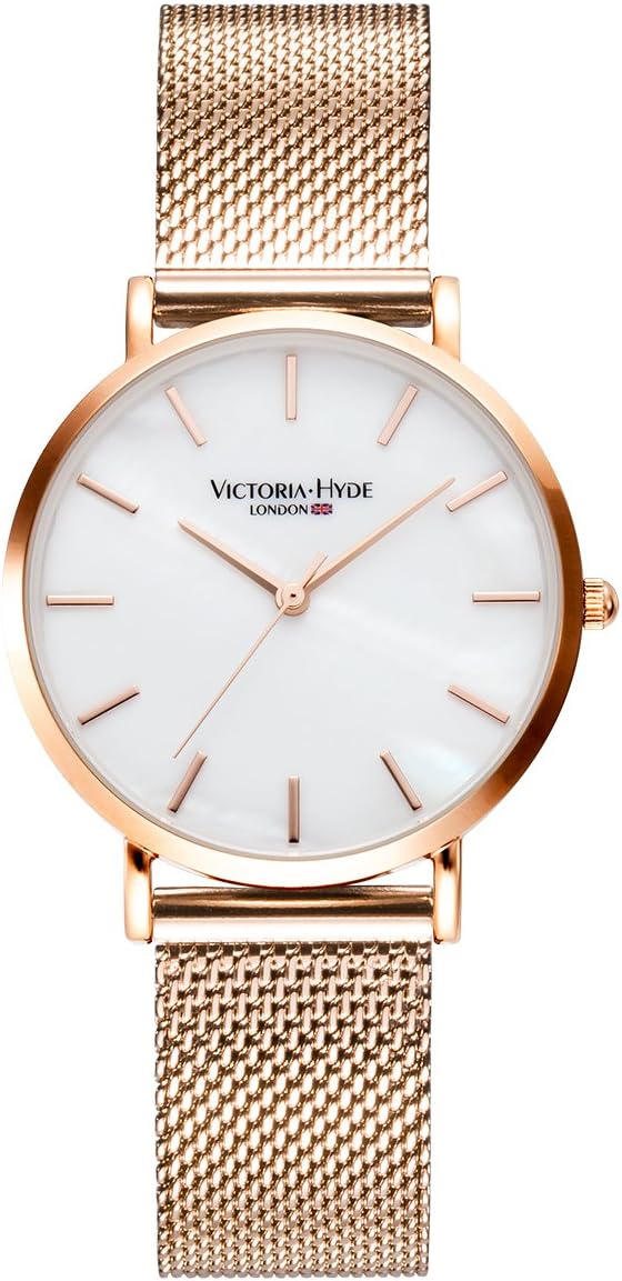 VICTORIA HYDE Women's Quartz Watches Mesh Strap Stainless Steel/Leather