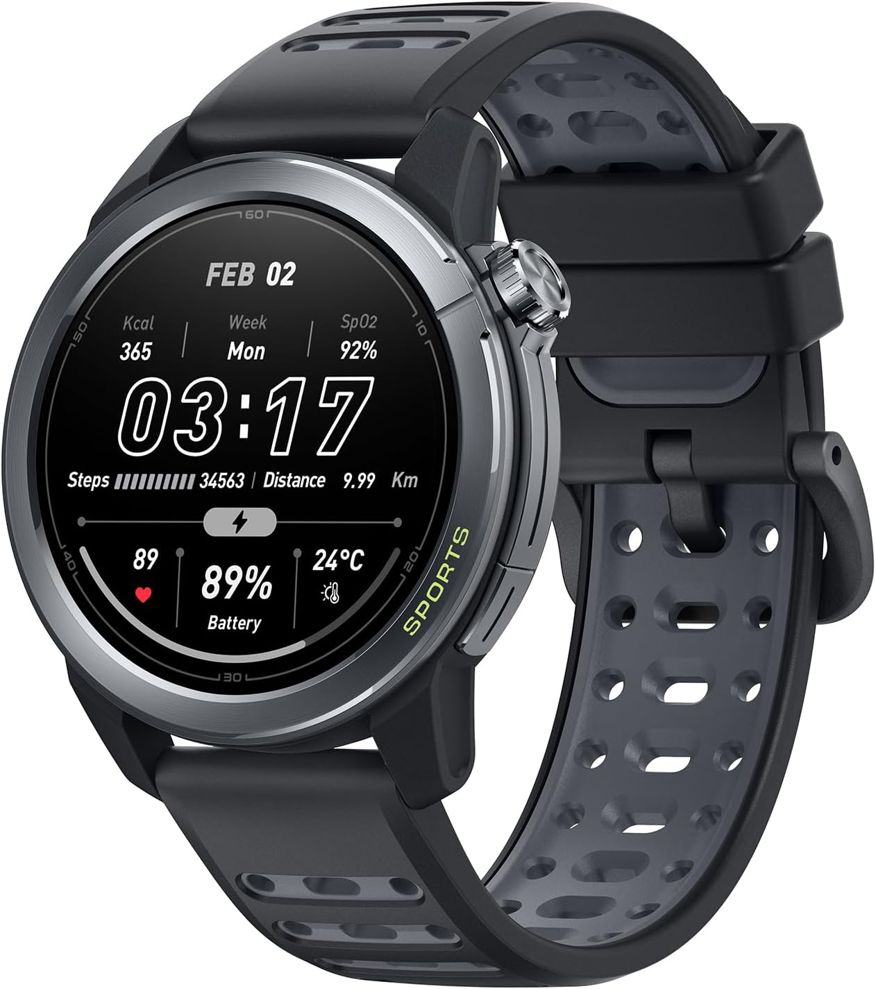 Mibro GS Active2 GPS Running Smartwatch for Men and Women, 39 g, Lightweight and Comfortable, Training Plan, 5 ATM Waterproof, Navigation, 15 Days Battery Life, Running, Bike, Skiing