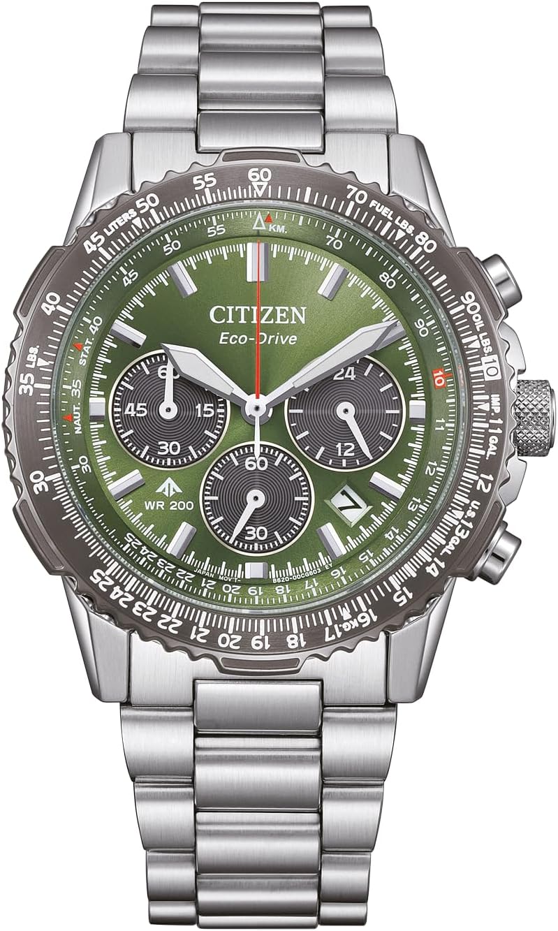 Citizen Eco-Drive Men's Chronograph with Stainless Steel Strap CA4664-60W