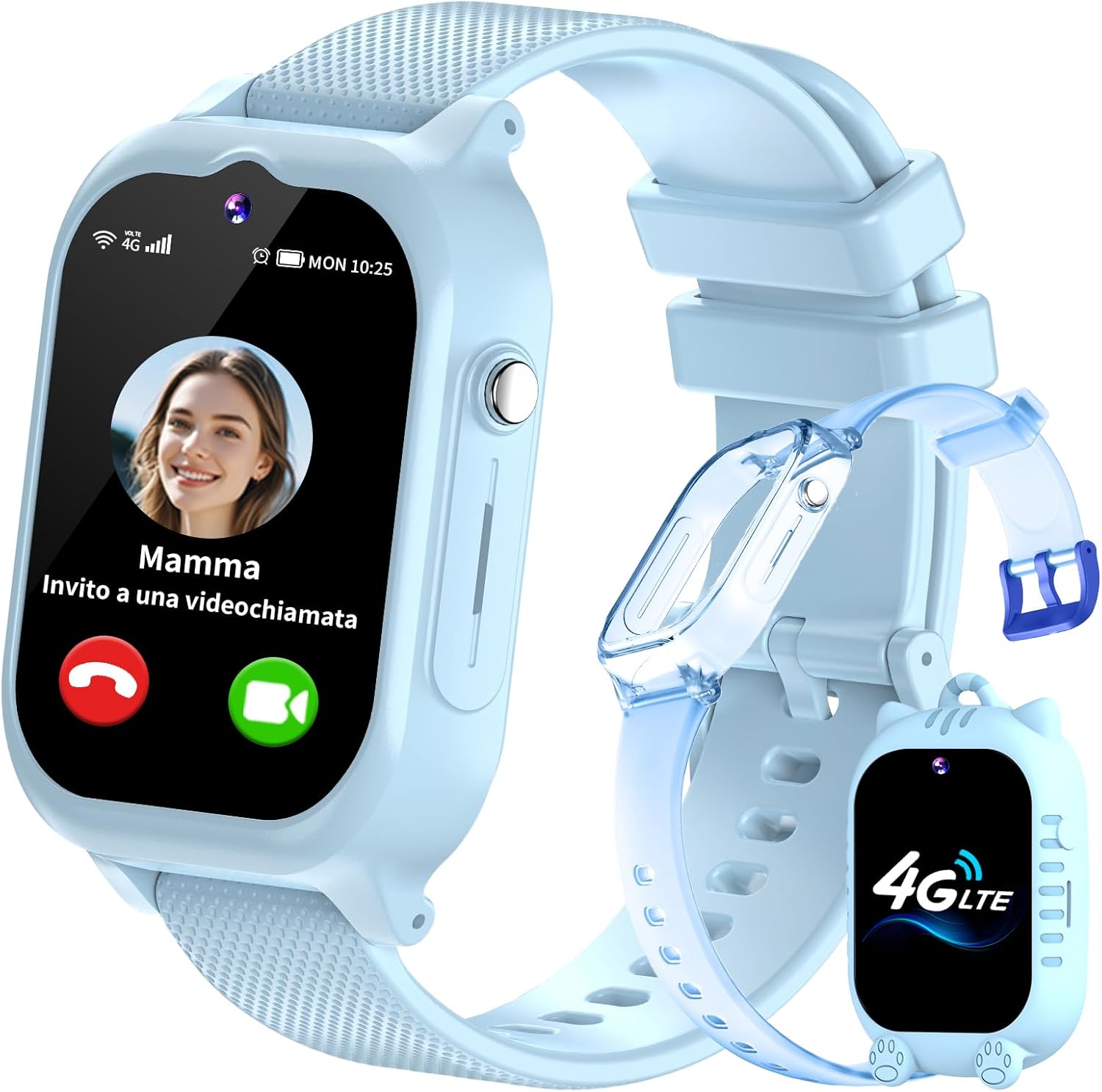 4G Smartwatch Children Watch Child Girl GPS Locator SOS Phone Video Call Pedometer Alarm Clock HD Digital Waterproof Camera Toy Gift 4 5 6 7 8 9 10 11 12 Years