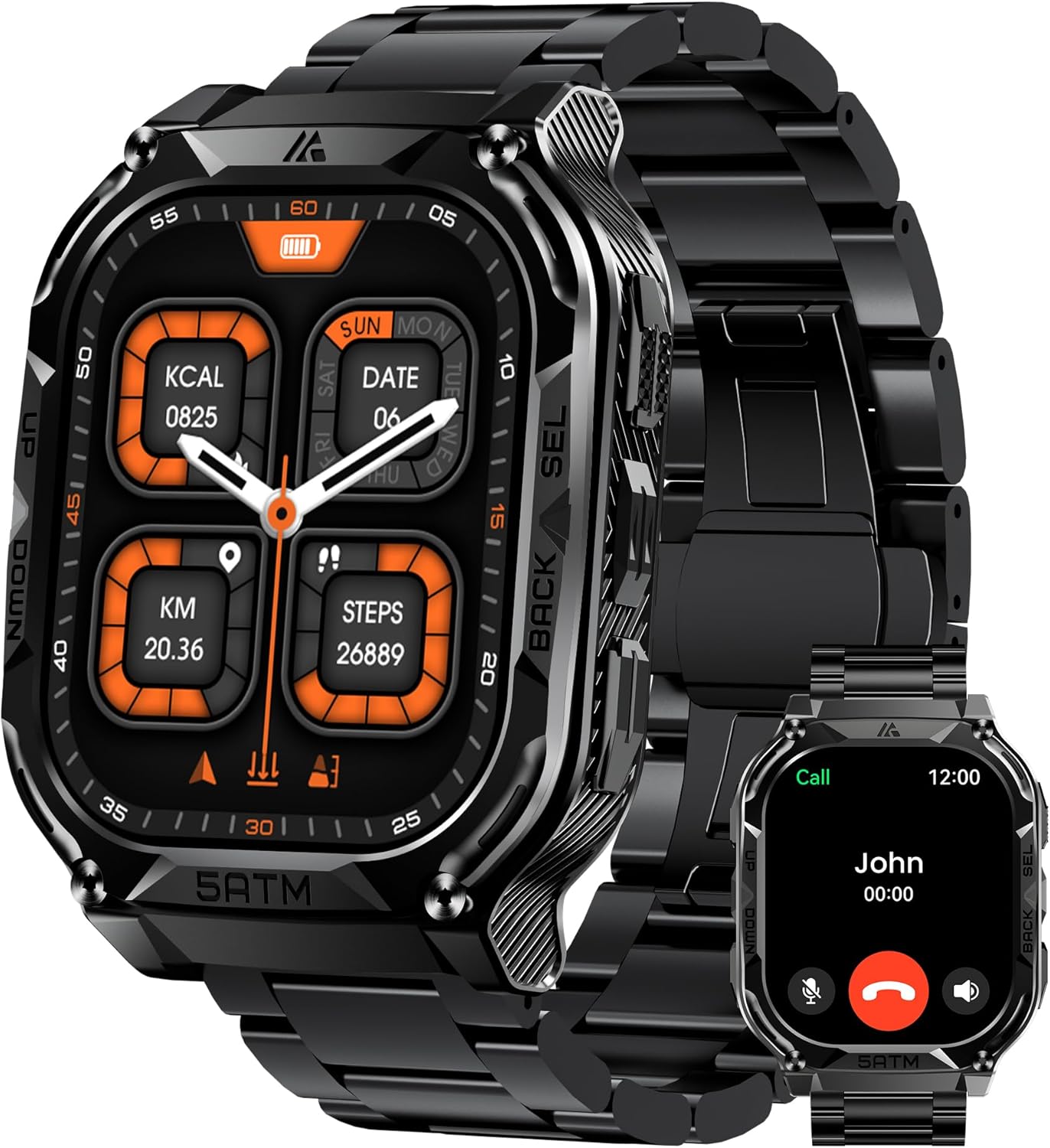 smart watch (Doppio Cinturino-Nero)