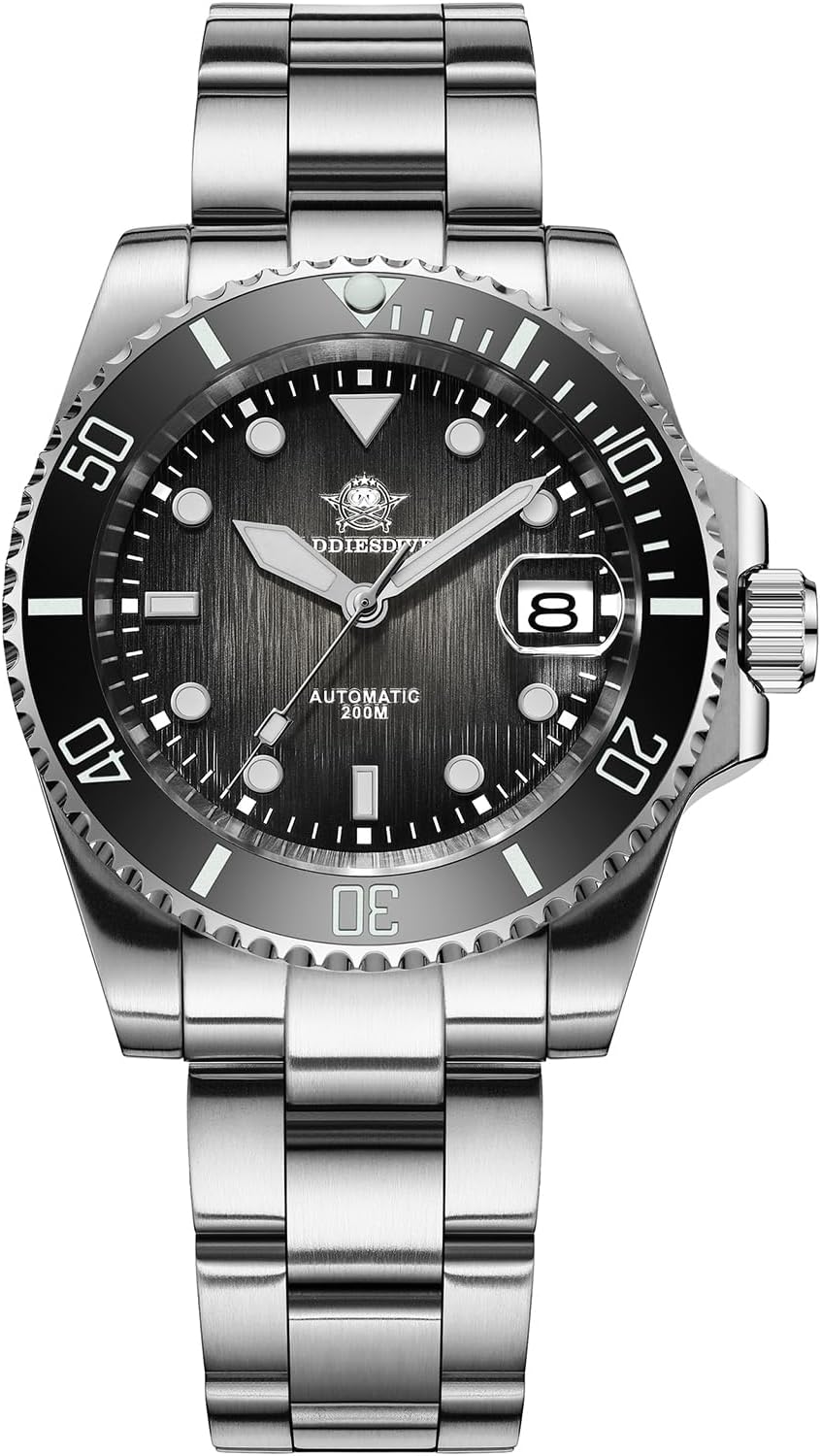 ADDIESDIVE Diver Watch Super Bright Sapphire Glass NH35/8215 Water Resistance 200 M 41 mm Men's Diving Watch