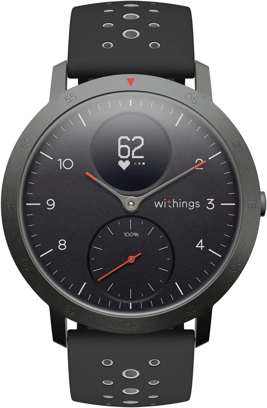 Withings Steel HR Sport Hybrid Multi-Sport Smart Watch with Connected GPS, Heart Rate, Fitness Level via VO2 Maximum, Activity Tracking and Sleep Tracking and Notifications