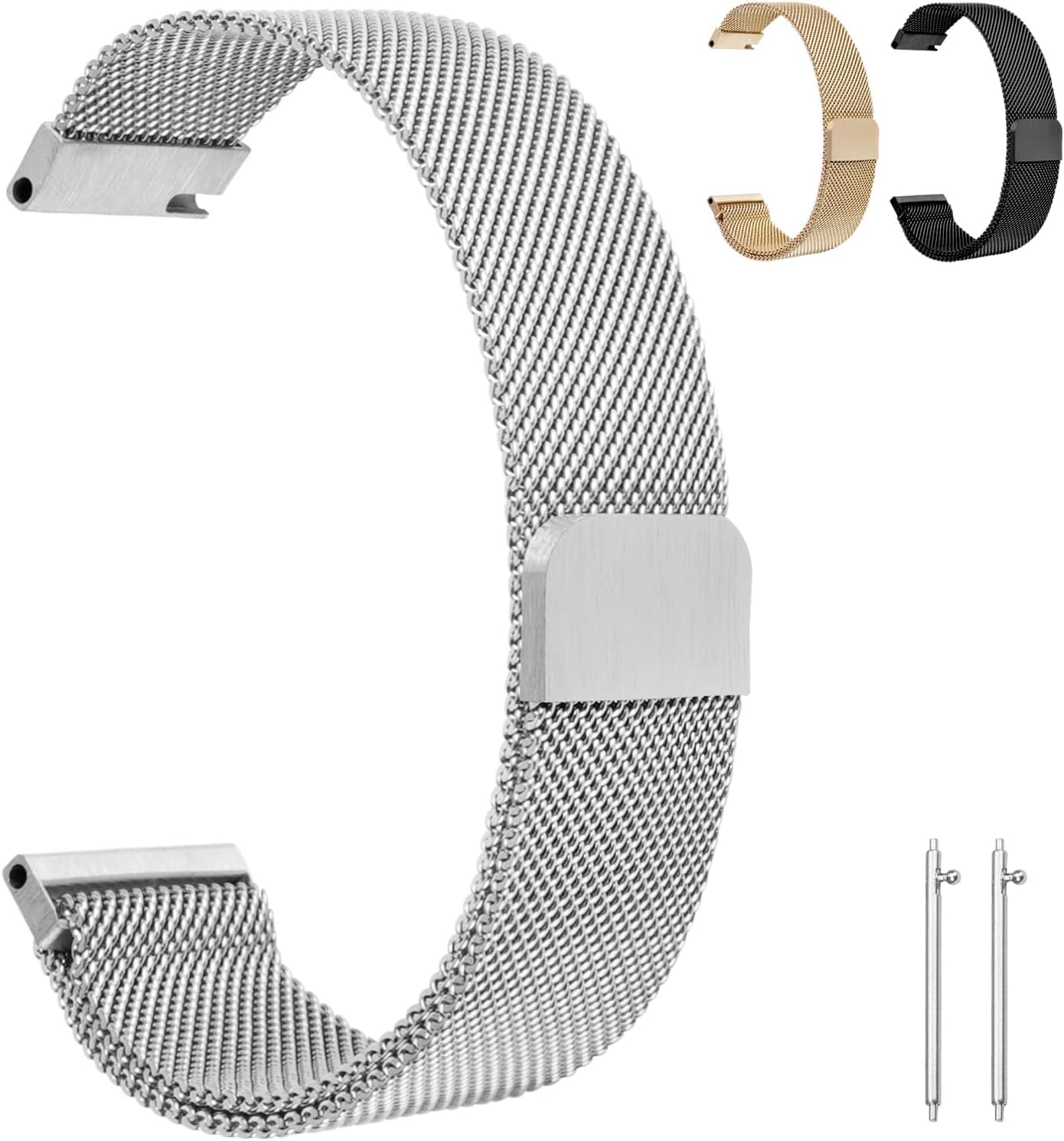 OFFCUP Watch Strap, Stainless Steel Strap, 22 20 mm Quick Release Strap, Milanese Mesh Watch Strap, Mesh Watch Strap for Men and Women