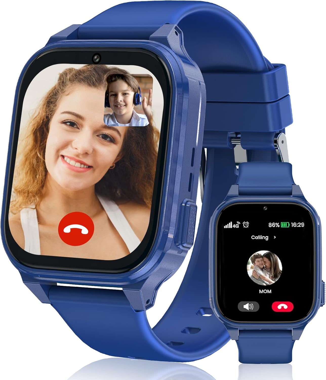 Children's GPS Smartwatch, Children's Watch with SIM, Phone, 4G with WIFI Video Call, SOS, 7 Games Alarm Clock Stopwatch Class Mode Pedometer for Smart Watch Girls 3-12 Years Gift