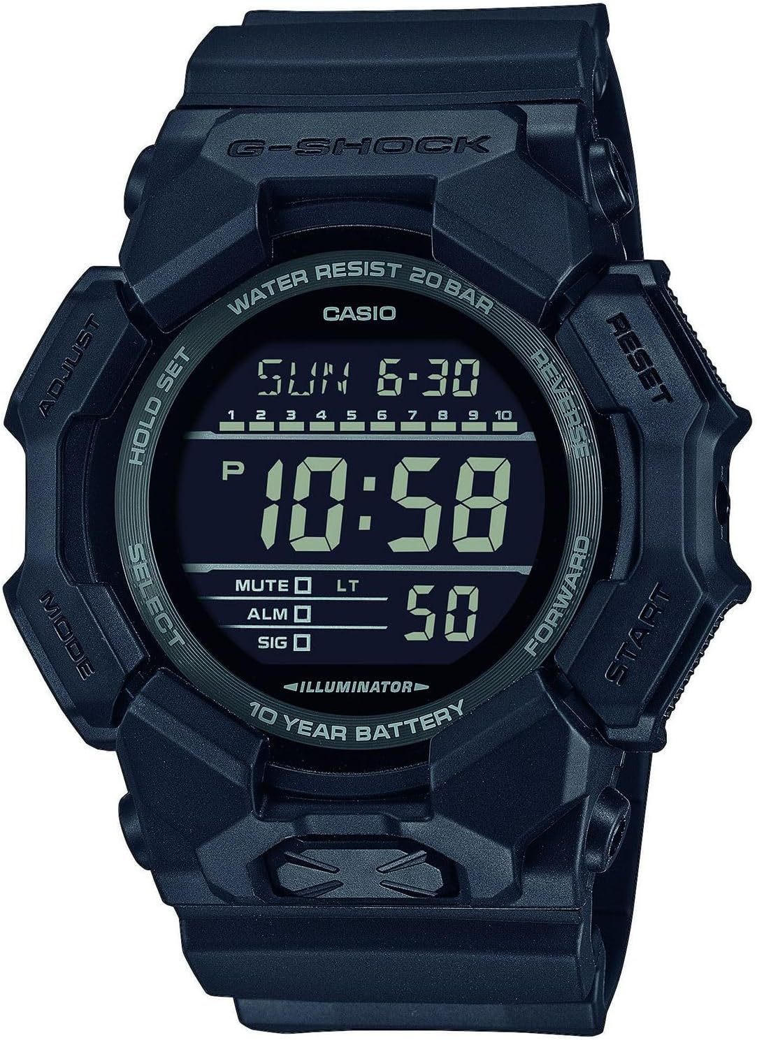 G-Shock GD-010-1A1ER Men's Only Time Watch Black