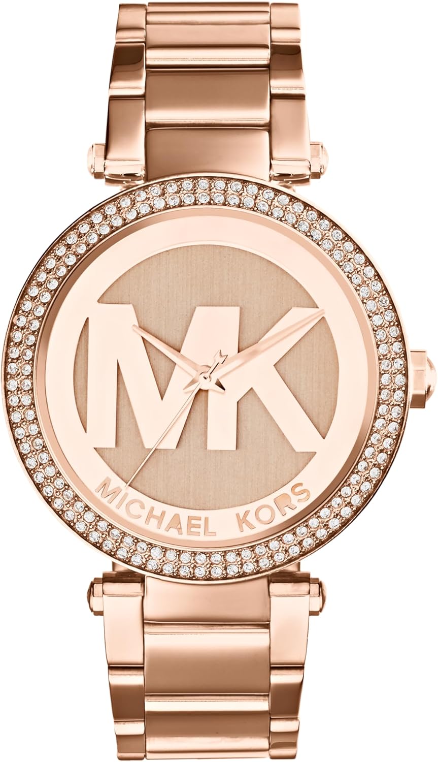Michael Kors Orologio Parker per donna, Movimento al quarzo a tre lancette con cinturino in acciaio inossidabile o in pelle
