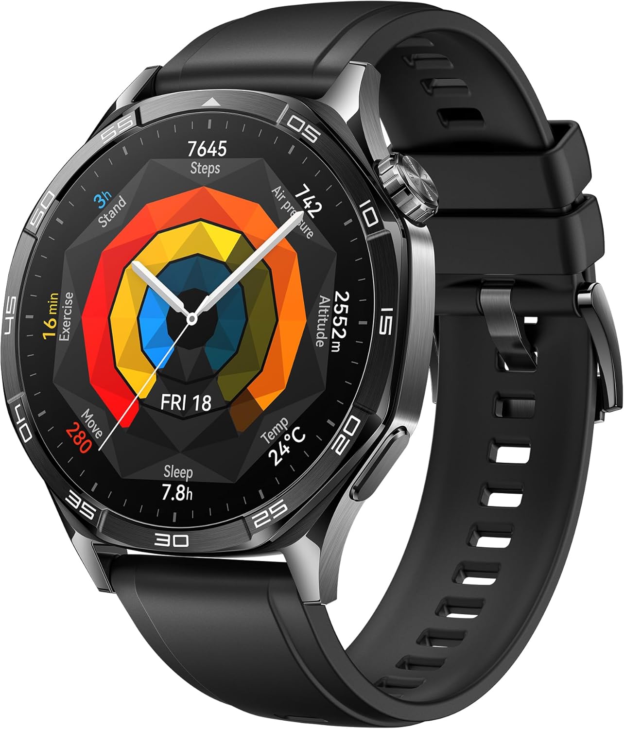 HUAWEI WATCH GT 5 46mm Smartwatch, Design Elegante, Nuova Modalità Corsa e Ciclismo, Monitoraggio della Salute, 14 Giorni di Durata della Batteria, iOS e Android, Nero